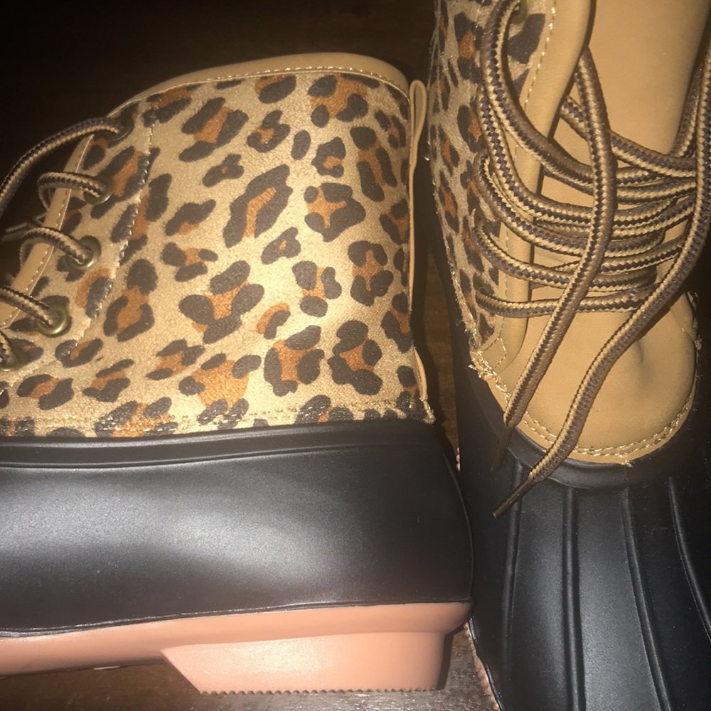 Brand new leopard rain boots